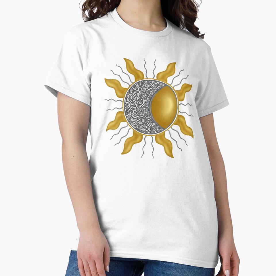 Henna-style sun and moon by EM Rodero