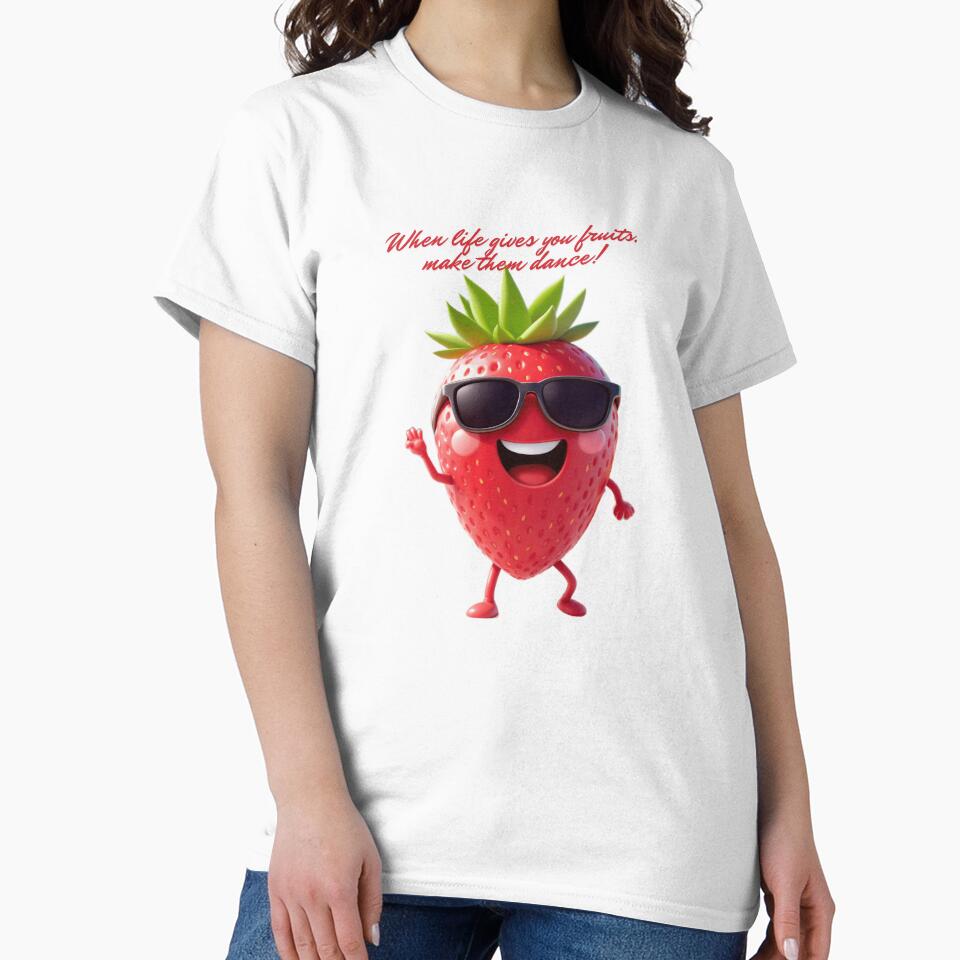 Dancing Kawaii Fruits - Strawberry Musicians Vibes Fun Colorful by KountaDjo