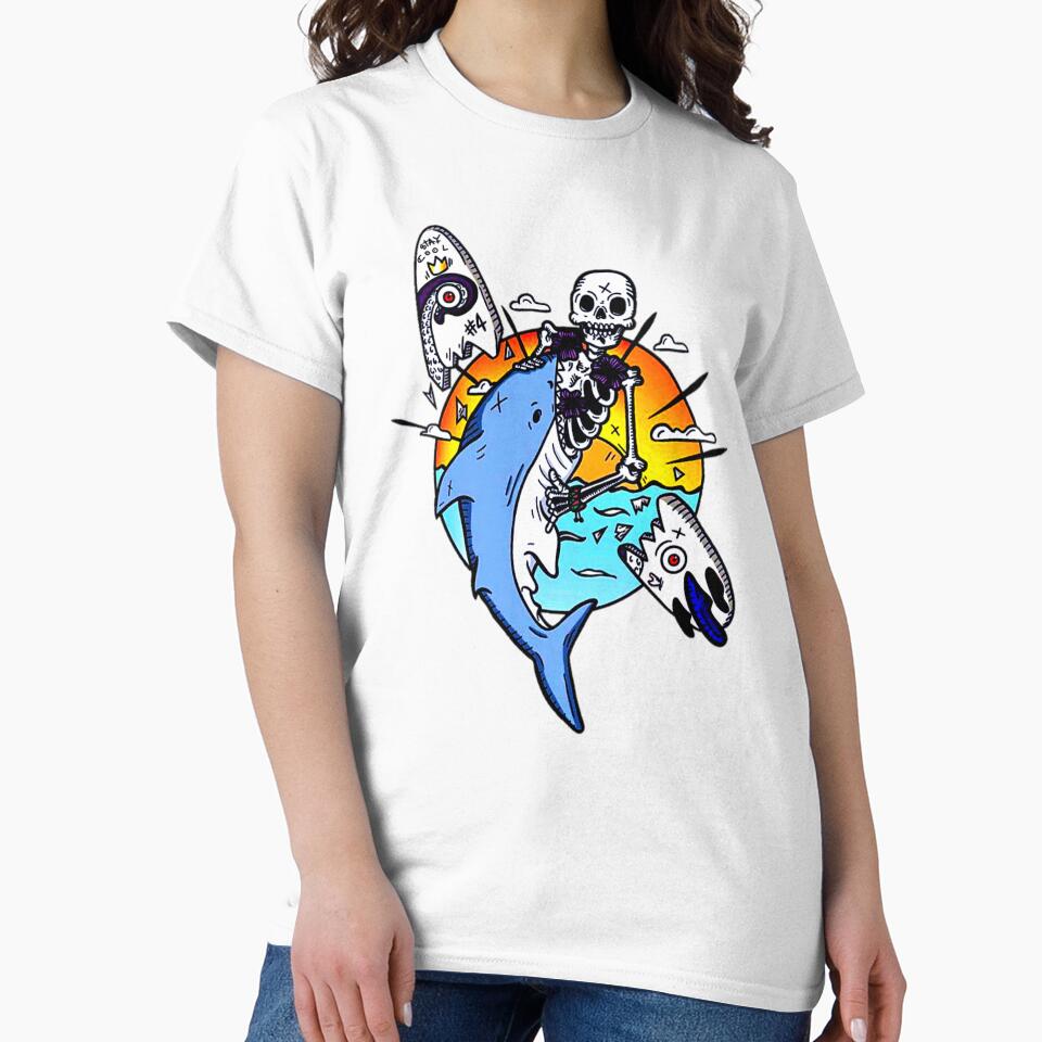 Top Selling Shark Skeleton Surf Art by vitda lupi