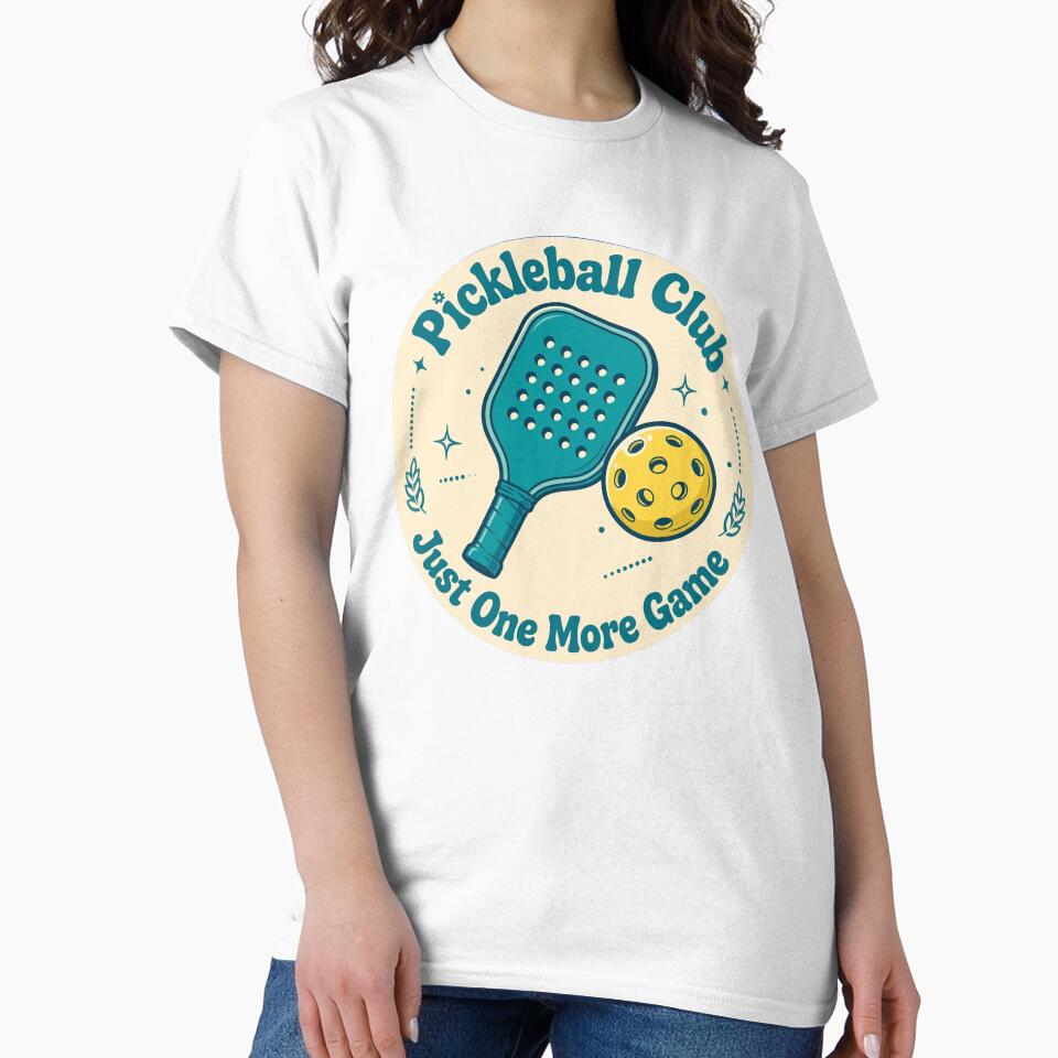 Just One More Game Pickleball Club Badge - Retro Pickleball Sticker - Funny Pickleball by Htkester1