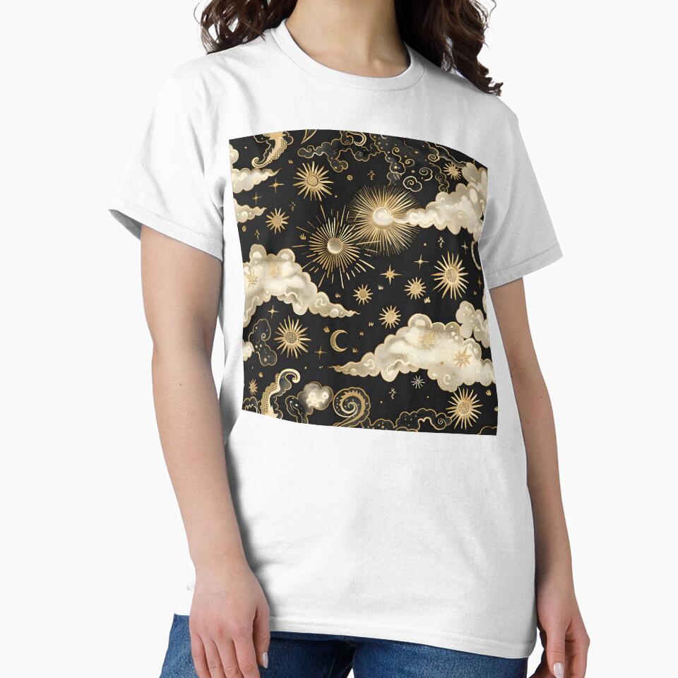 decorative celestial seamless pattern by dcrc