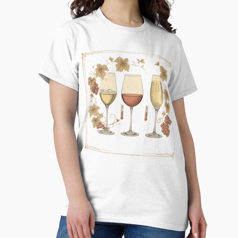 Wine Serving Temperature Guide – Elegant Vintage Illustration by VintageTips