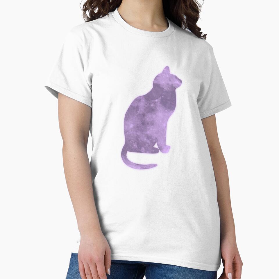 Purple Moon Cat Silhouette by wonderxwander