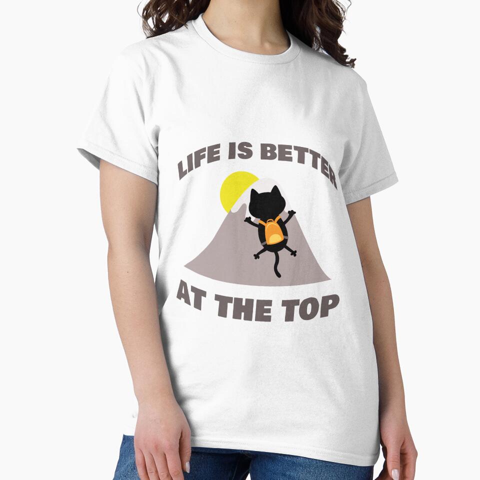 Life Is Better at the Top - Cat Hiking / Mountain Adventure by fishdesigns