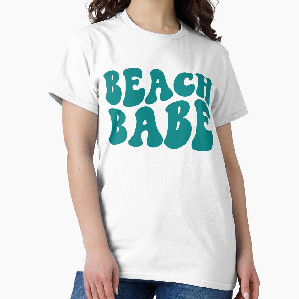 Beach Babe Teal Retro Graphic Bridal Party Gifts for Bachelorette Party by mysticblvd