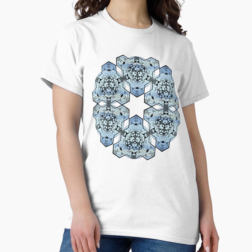 Mountain Range Cube Mandala Star by createVisions