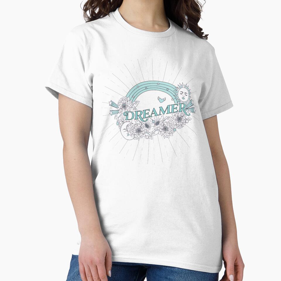 Blue Dreamer, Sun, Moon, Rainbow & Stars, Celestial by MyMaxDesign