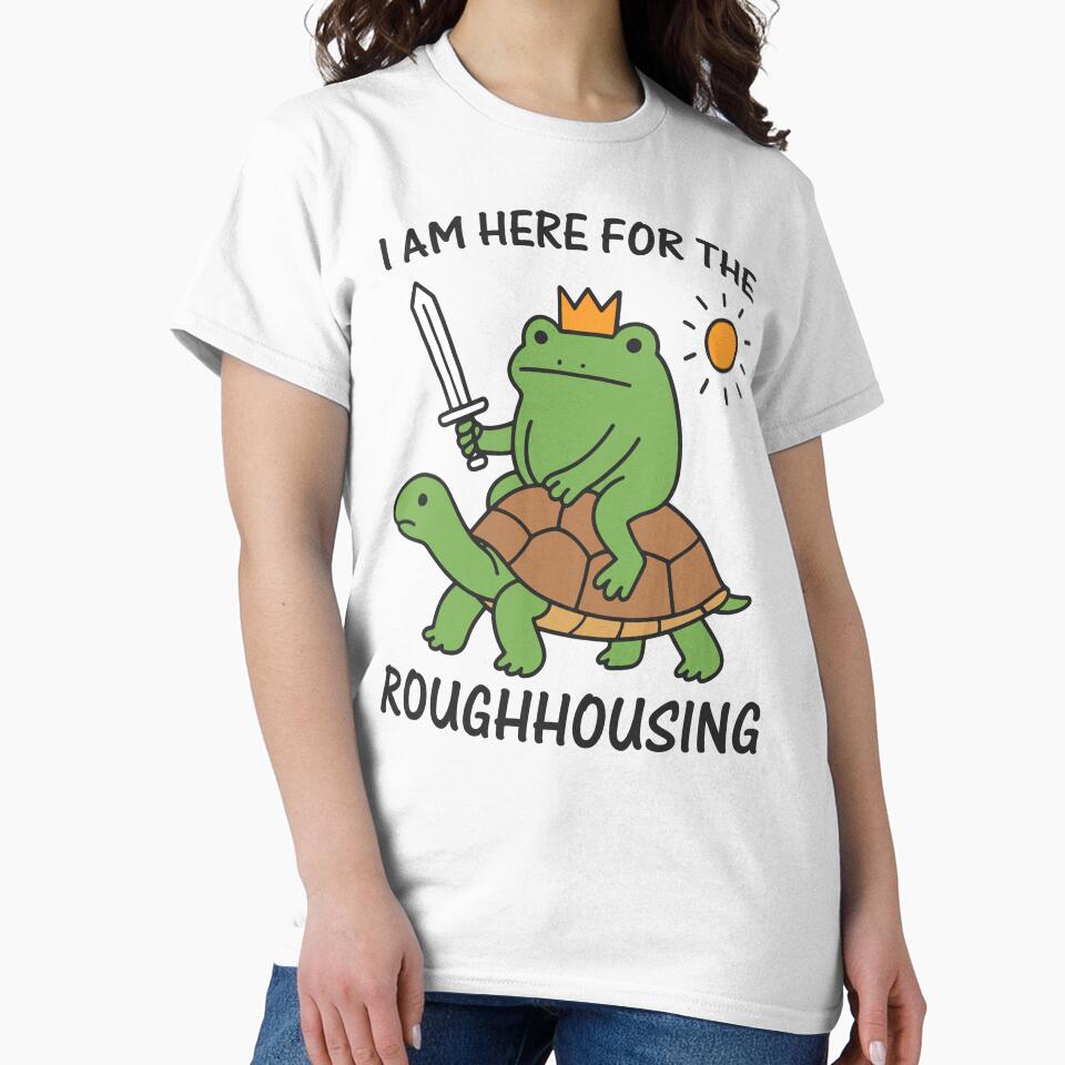 Funny Frog Meme – I Am Here for the Roughhousing by gunaone-design