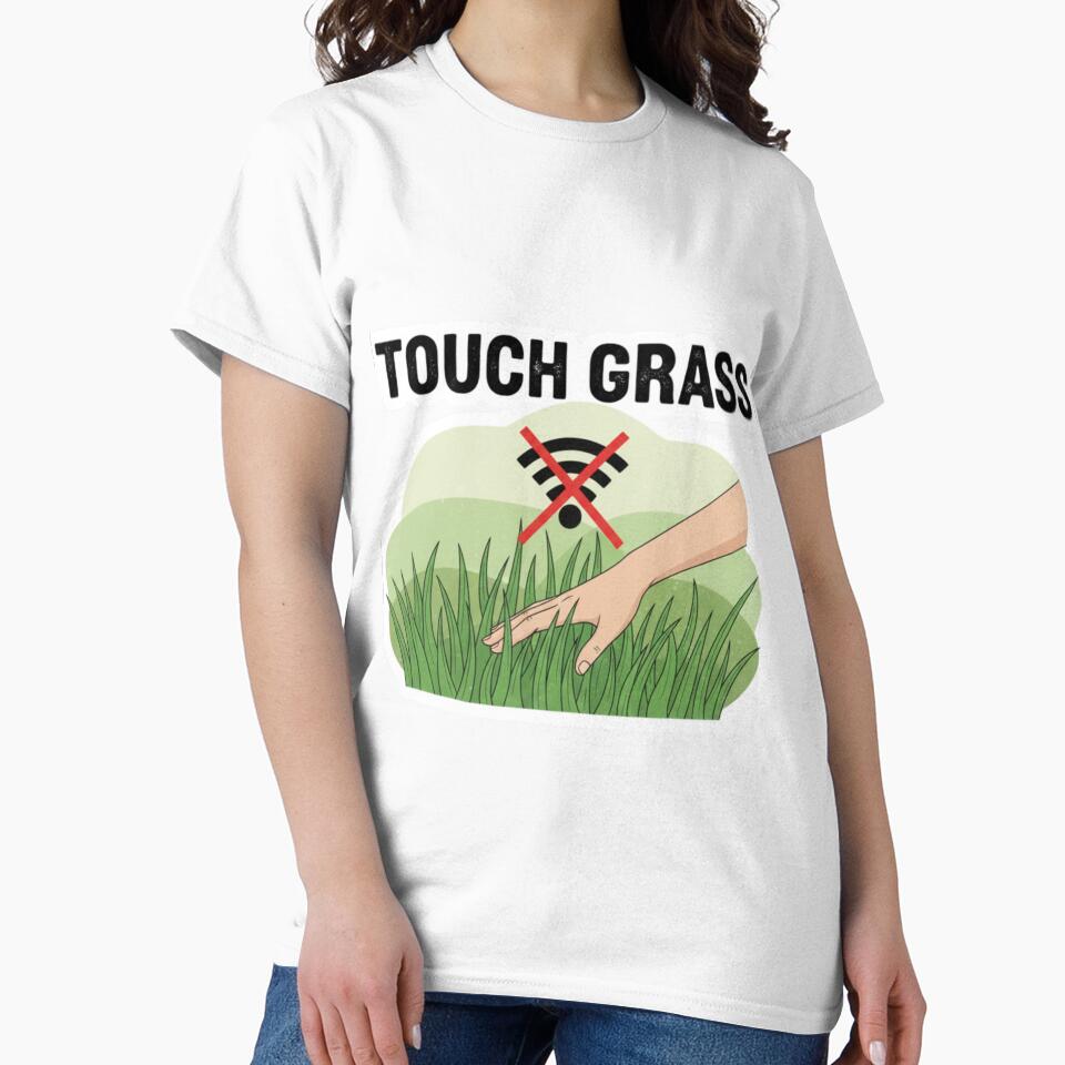 Touch Grass Sticker - Internet Humor Chronically Online Joke Gen Z Meme Terminally Online by RealVibeVault