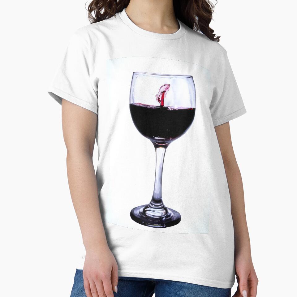 I see a Fish in my Wine  red wine drops collide in a wine glass by MarniePatchett