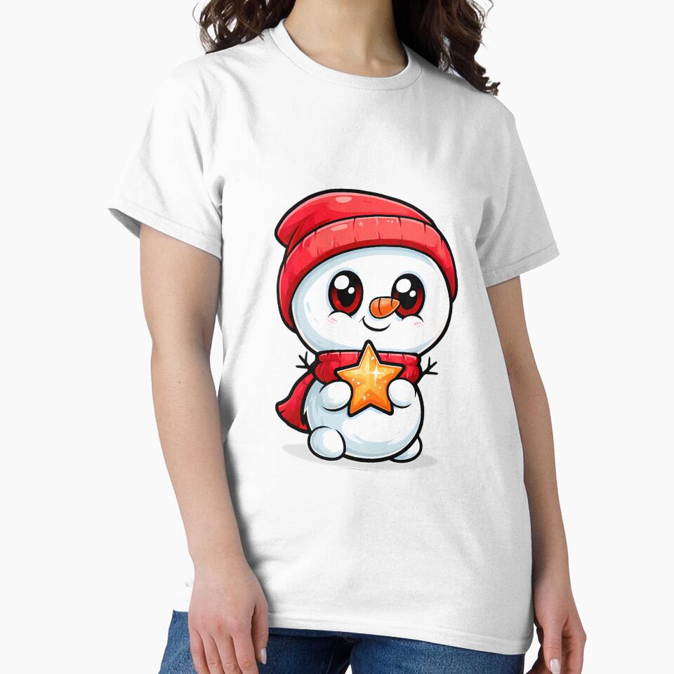 Adorable Christmas Snowman Mascot by Retro Whimsy