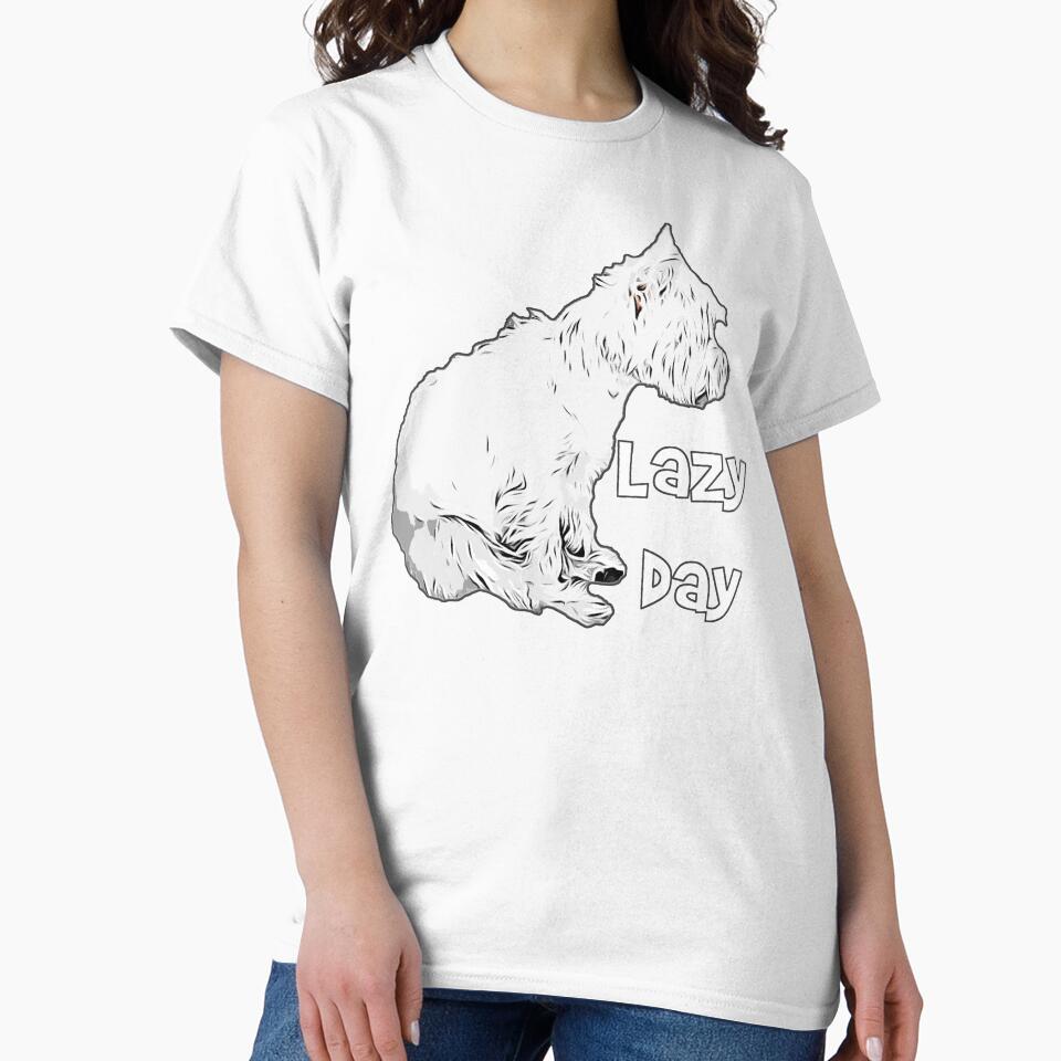 Westie Lazy Day West Highland White Terrier Dog Painting Drawing by elmake