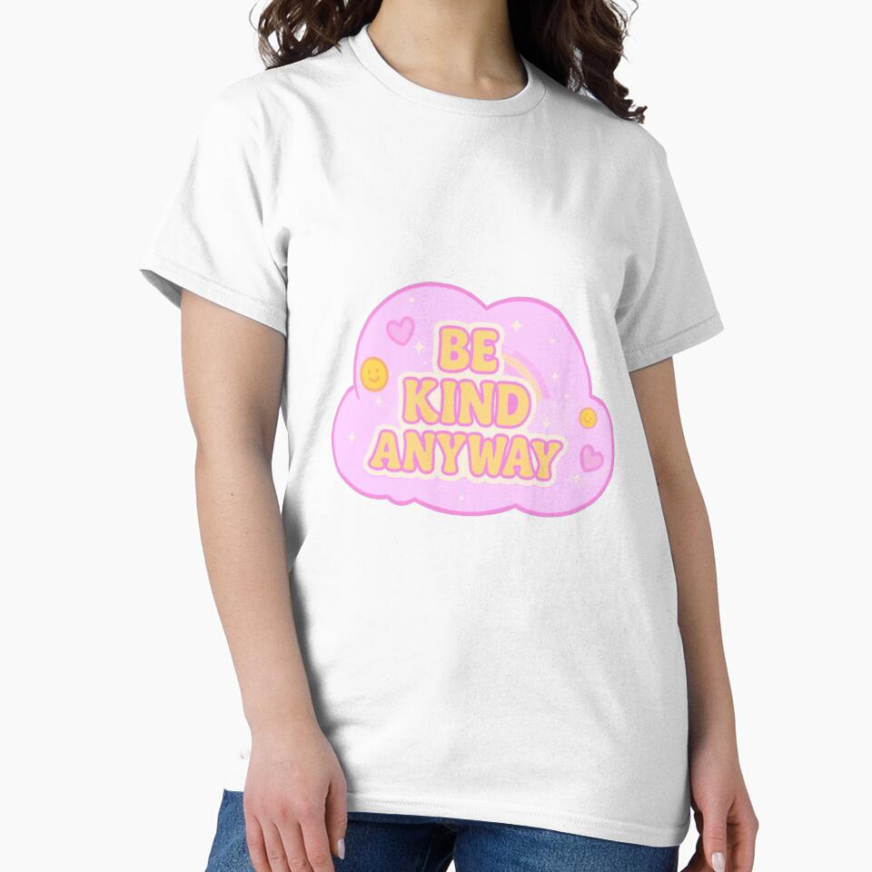 Be Kind Anyway Pastel Cloud Tee by AlenJaclenee