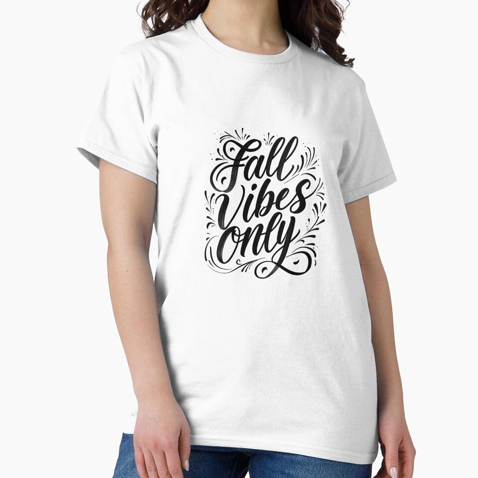 Fall Vibes Only Typography Autumn Cozy Seasonal Script Lettering Design by CreativeVisionsHub