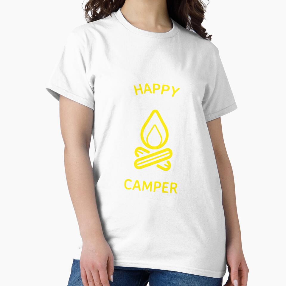 HAPPY CAMPER kayak camping tshirt by SabalTees