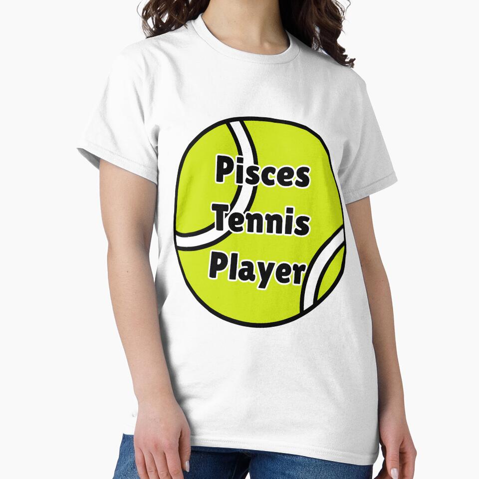 Pisces Zodiac Astrology Tennis Design by Midnight789
