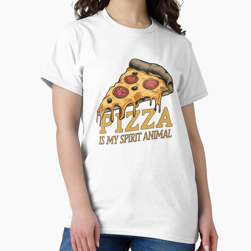 Pizza Is My Spirit Animal - Funny Food Lover Design by CALIMASHIRTS
