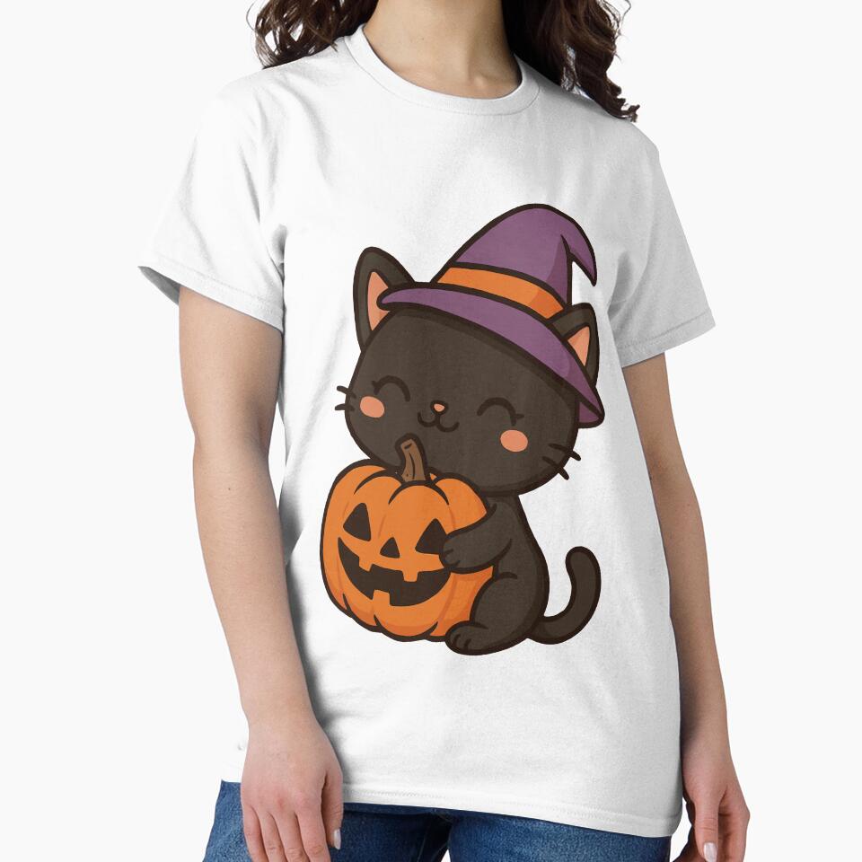 Cute cat hugging pumpkin by Lichtisign