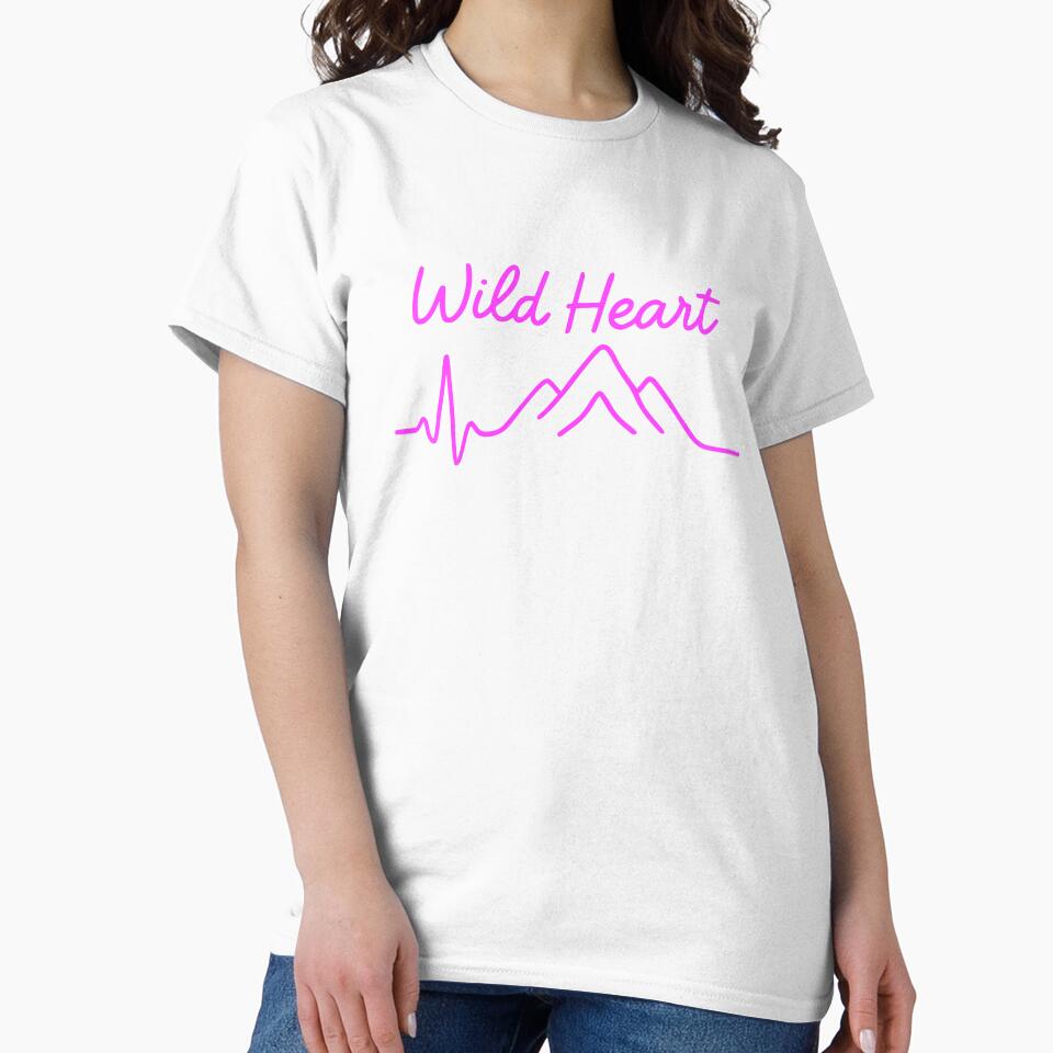 Wild Heart Mountain Pulse (Pink Version) – Adventure Line Art by Fikuall