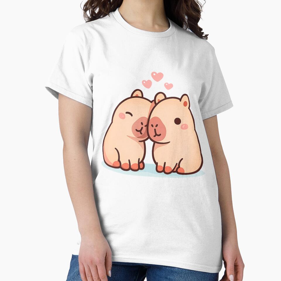 Cute Cuddling Capybaras Design by StyleBloomes