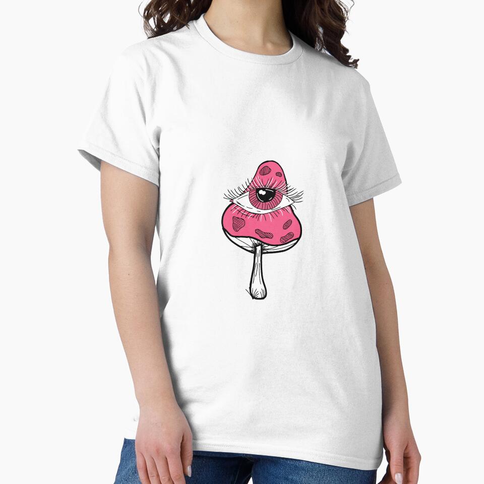 Pink Spotted Mushroom with Eye by NeonPinkTears