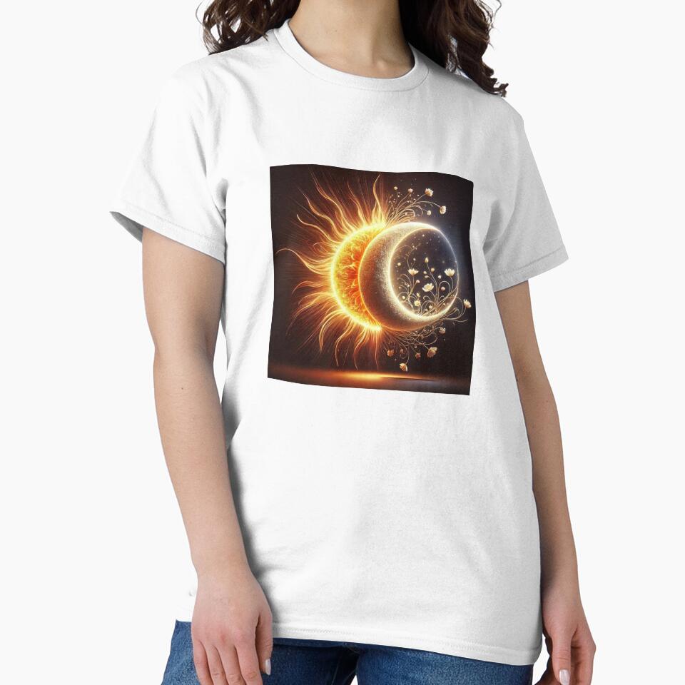 Fiery sun and peaceful moon by SparkzPress