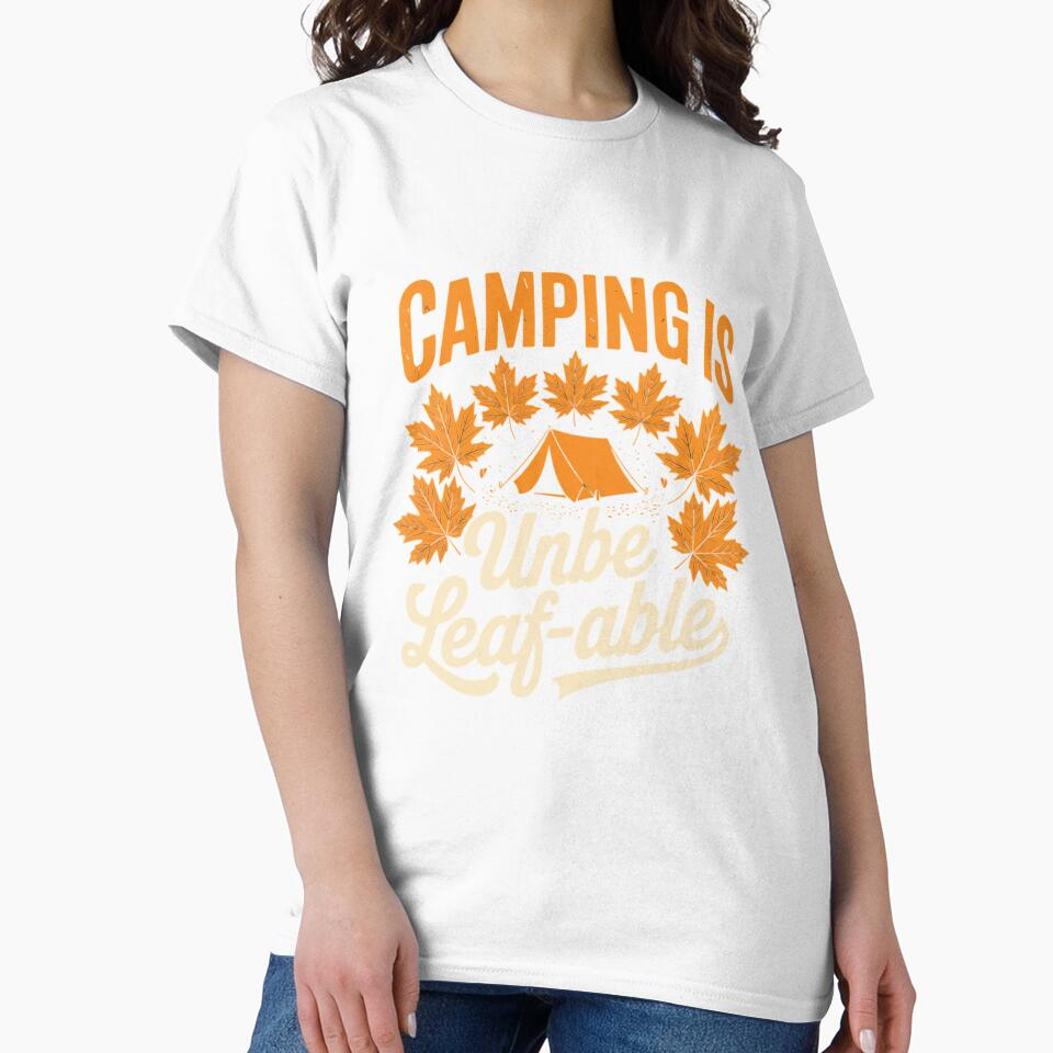 Camping is Unbe-Leaf-Able Camping Crew Autumn Leaf Tent by tabdejinti