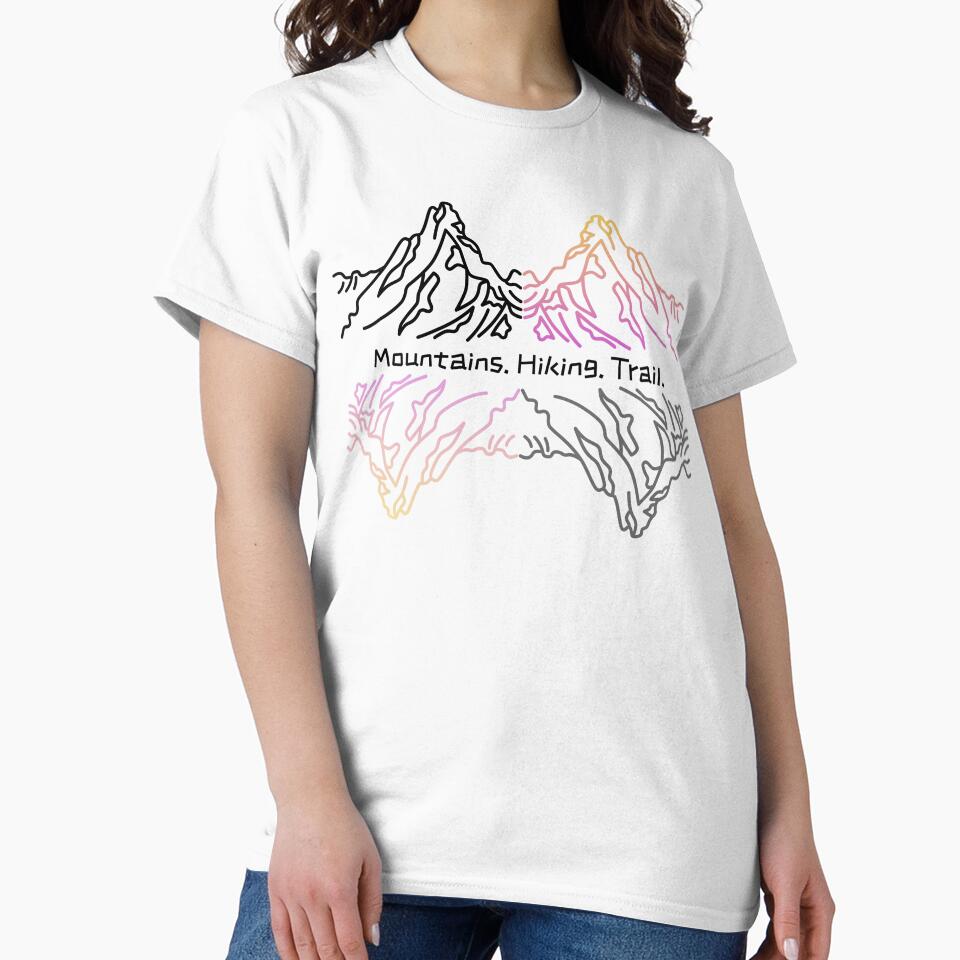 Mountains. Hiking. Trail. Nature Inspired Art for mountain lovers and hikers by ElixirCraft