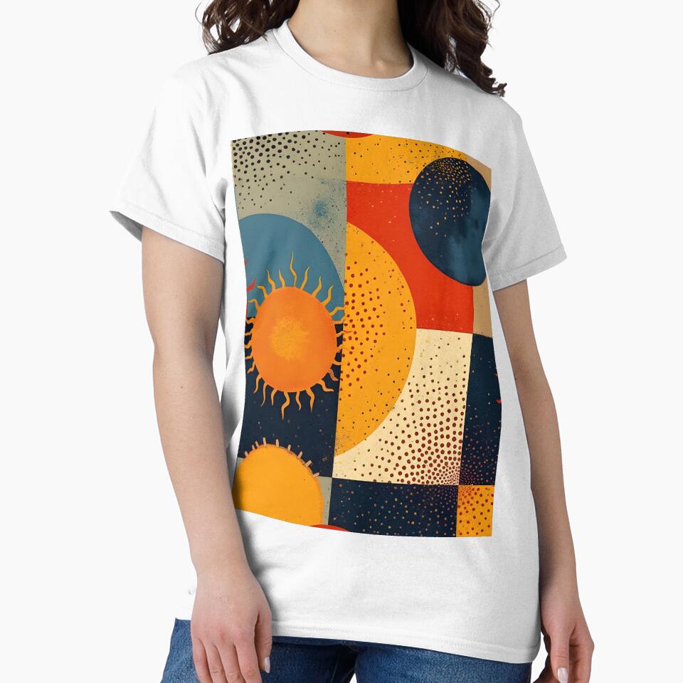 Solar Rhythm – Bauhaus Pop Art Sun, Moon, Celestial by WhimsicalThredz