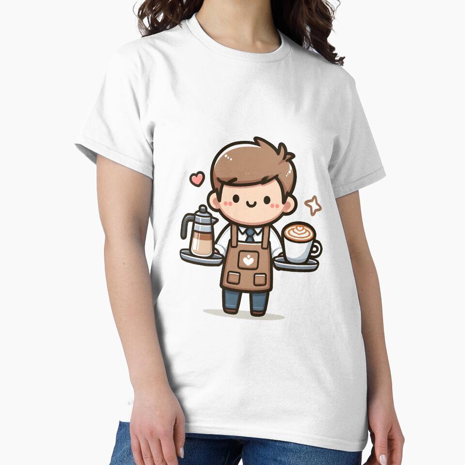 Kawaii Barista With A Latte Art Apron by CanvasCutie