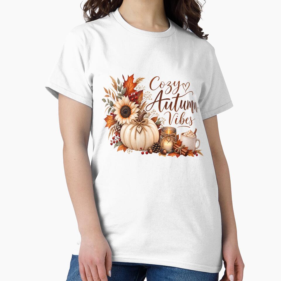 Cozy Autumn Vibes Pumpkin Coffee by Wild Ink Studio by Barbara