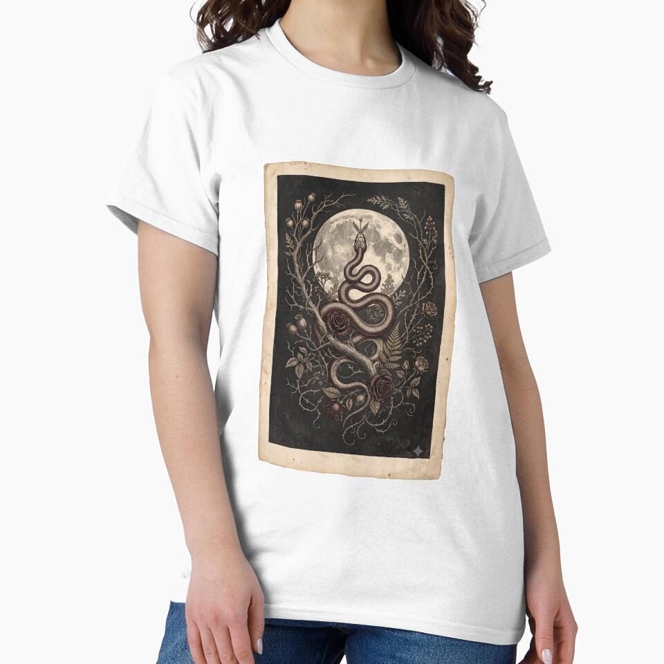 Gothic Snake and Thorned Roses by Nocturnbotanica
