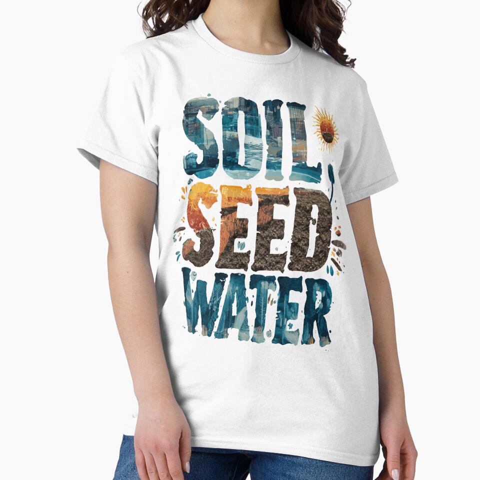Soil Seed Water Sun Picture Text Design by RichardRags
