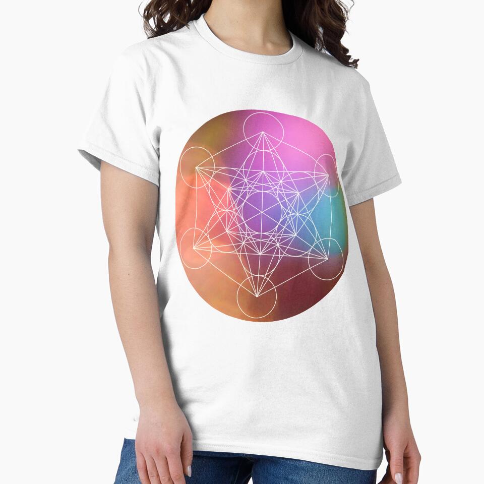 Colorful Metatron's Cube Sacred Geometry by Ruby Jackson
