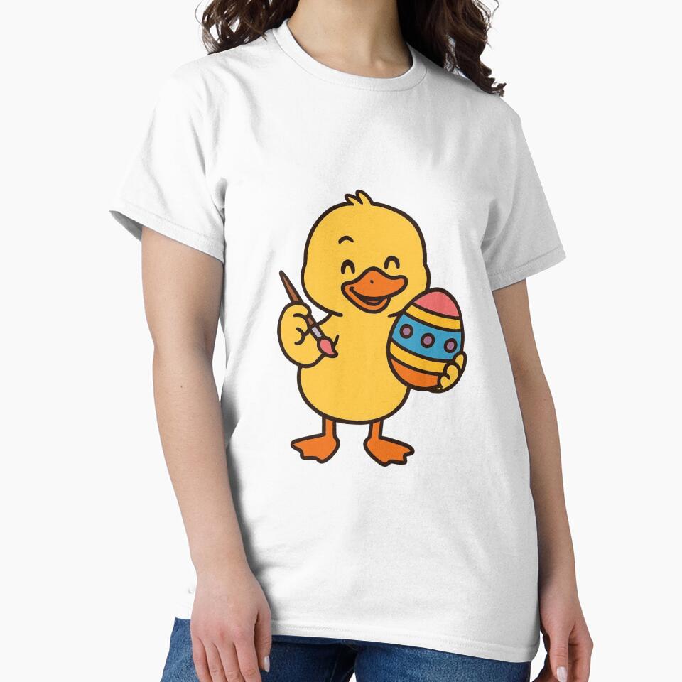 Cute Duck Painting Easter Egg – Fun Spring Animal Character by Confuzz1ed