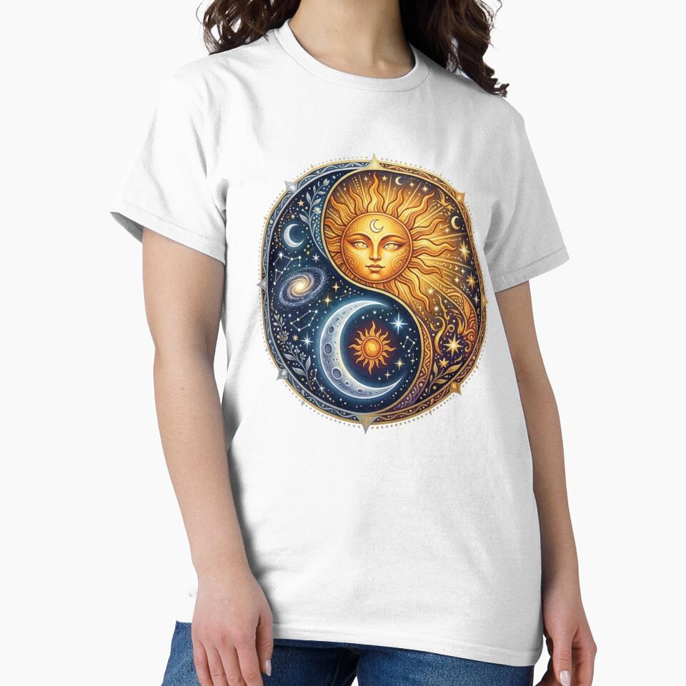 Sun Moon Yin Yang Celestial Art by PriyankaSonara