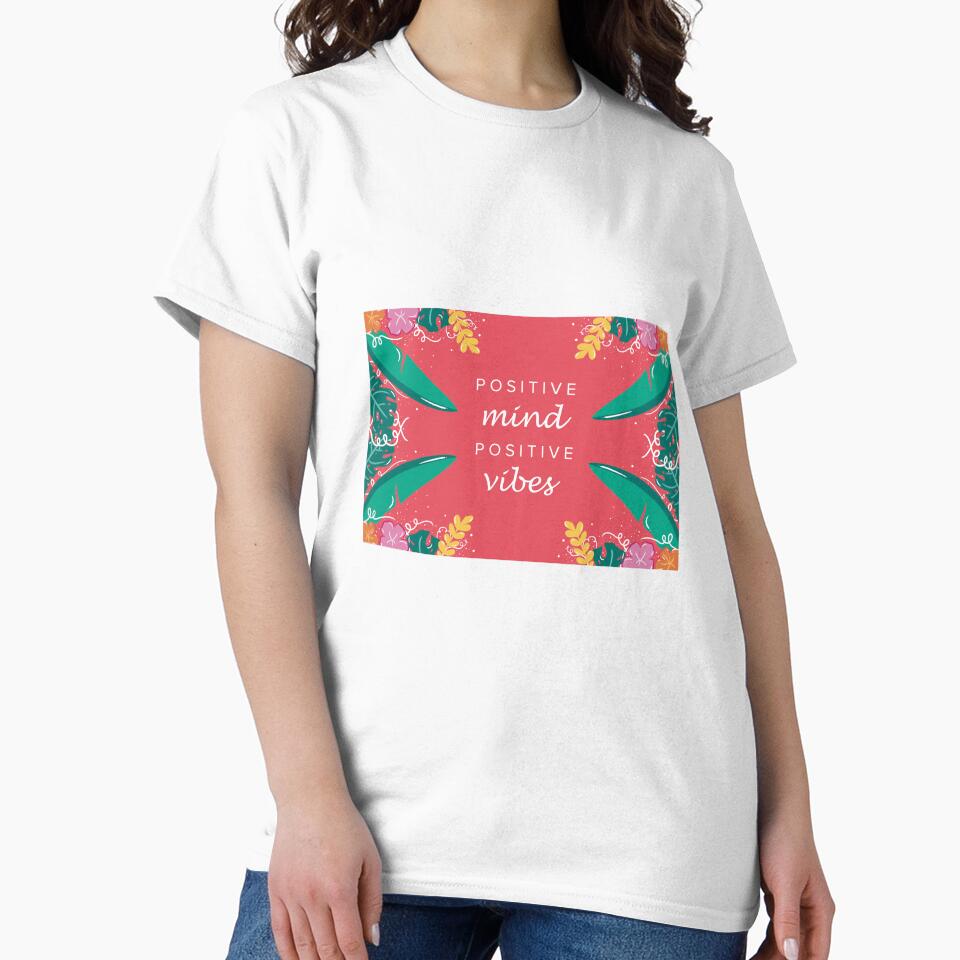 Positive Mind Positive Vibes (Tropical Pattern) by Cosmodoody