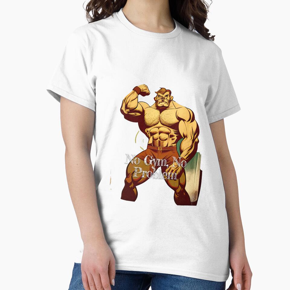 No Gym, No ProblemDesignBodybuilding Fitness Gym Workout Exercise Merch Print Design by tengamerx