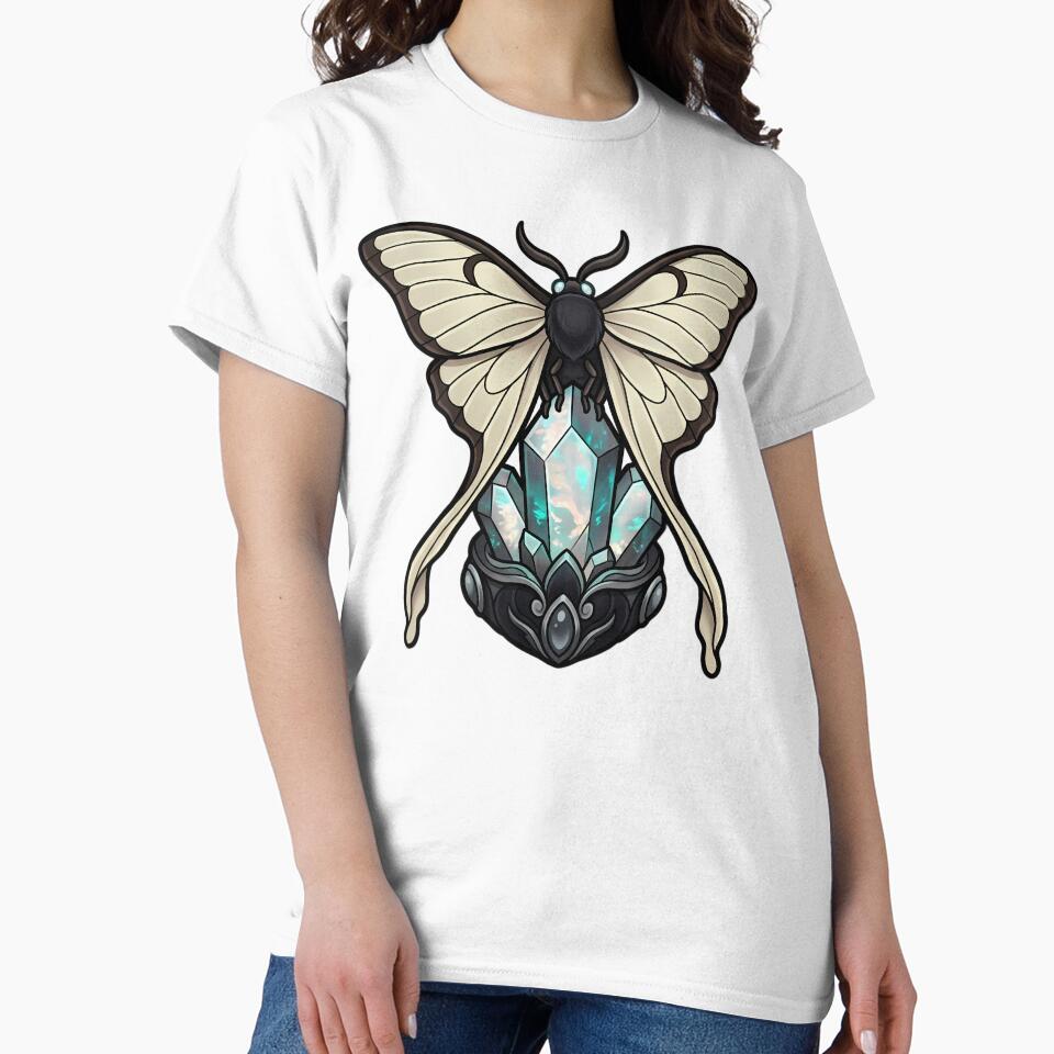 Gothic Comet Moth Black Opal Crystal by IllumeInk