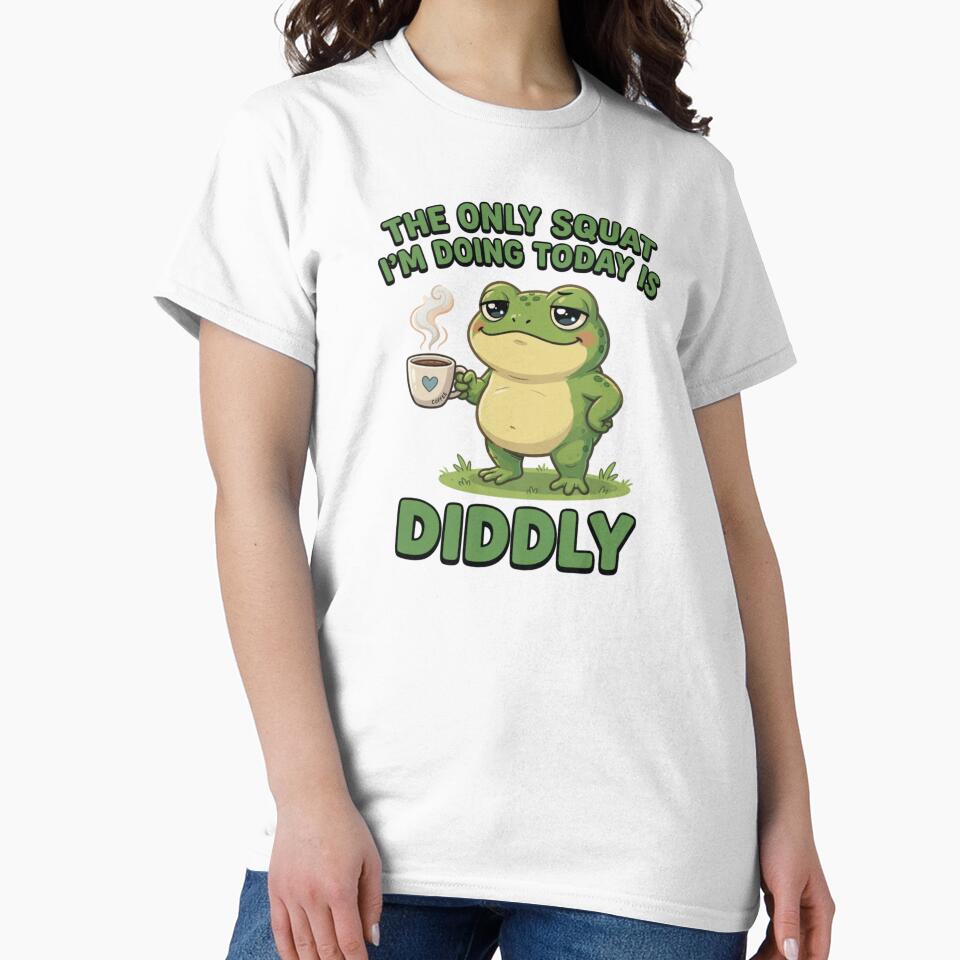 Diddly Squat Frog Coffee Funny Lazy Tee by TshirtsOnline-