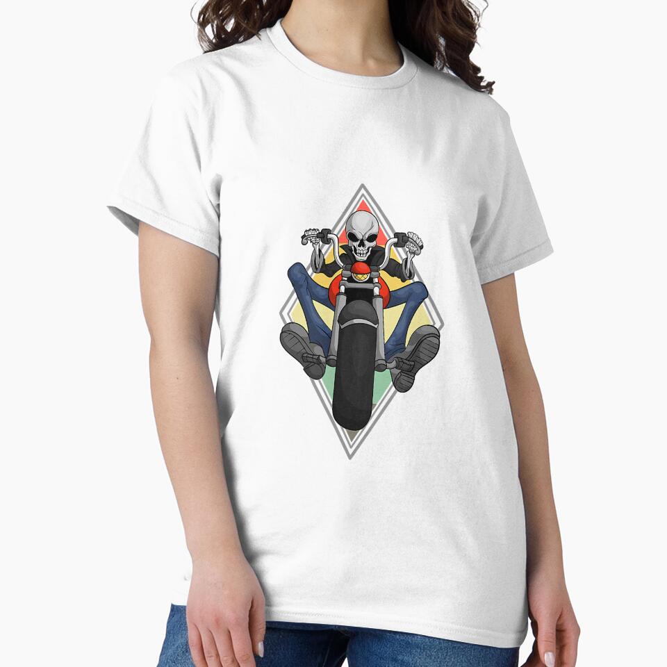 Retro Biker Skeleton Halloween Boo by unassertive19