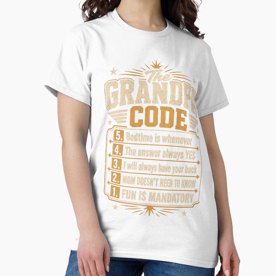 The Grandpa Code Funny Grandfather Rules by JMDesignHub