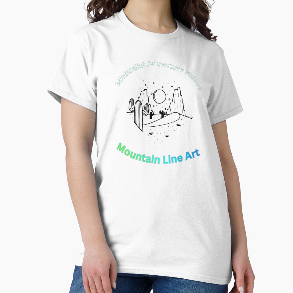 Mountain Line Art Minimalist Adventure by ArtistMadrid
