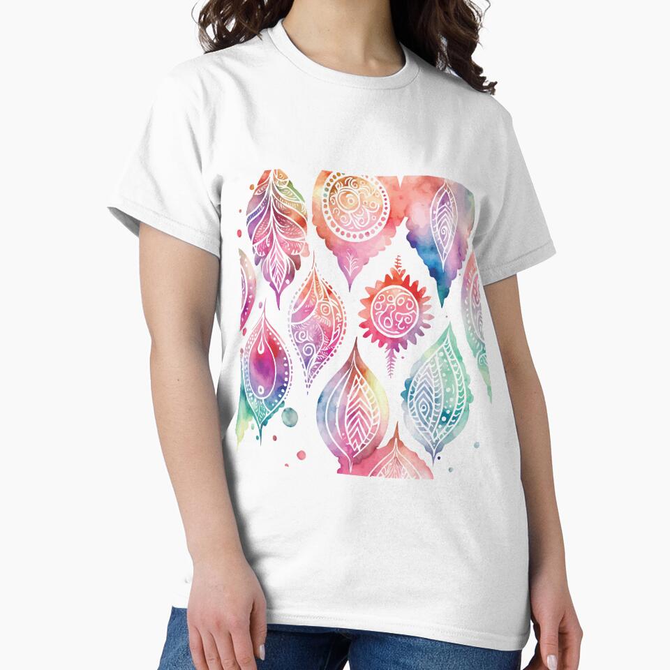 A Bohemian Feather Pastel Watercolor Print - Boho Chic Patterns by GVRDesign