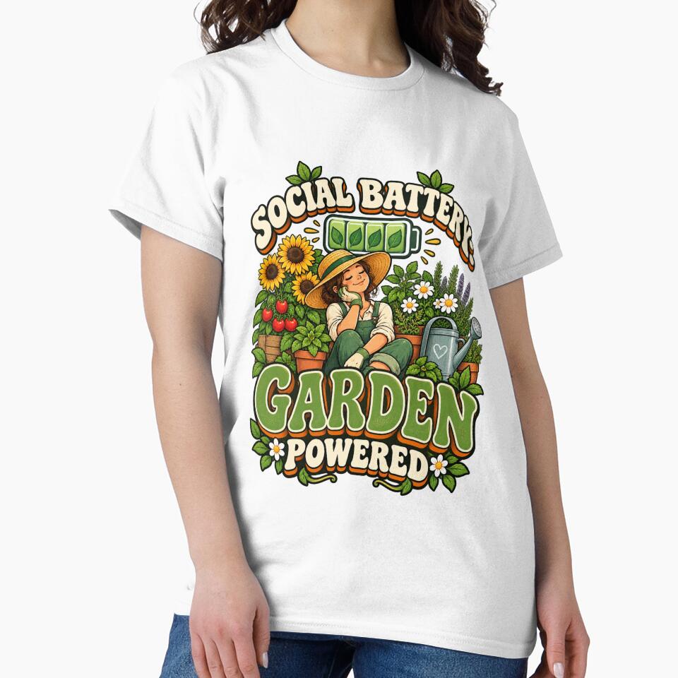 Social Battery Garden Powered – Funny Gardener by FaithArt777