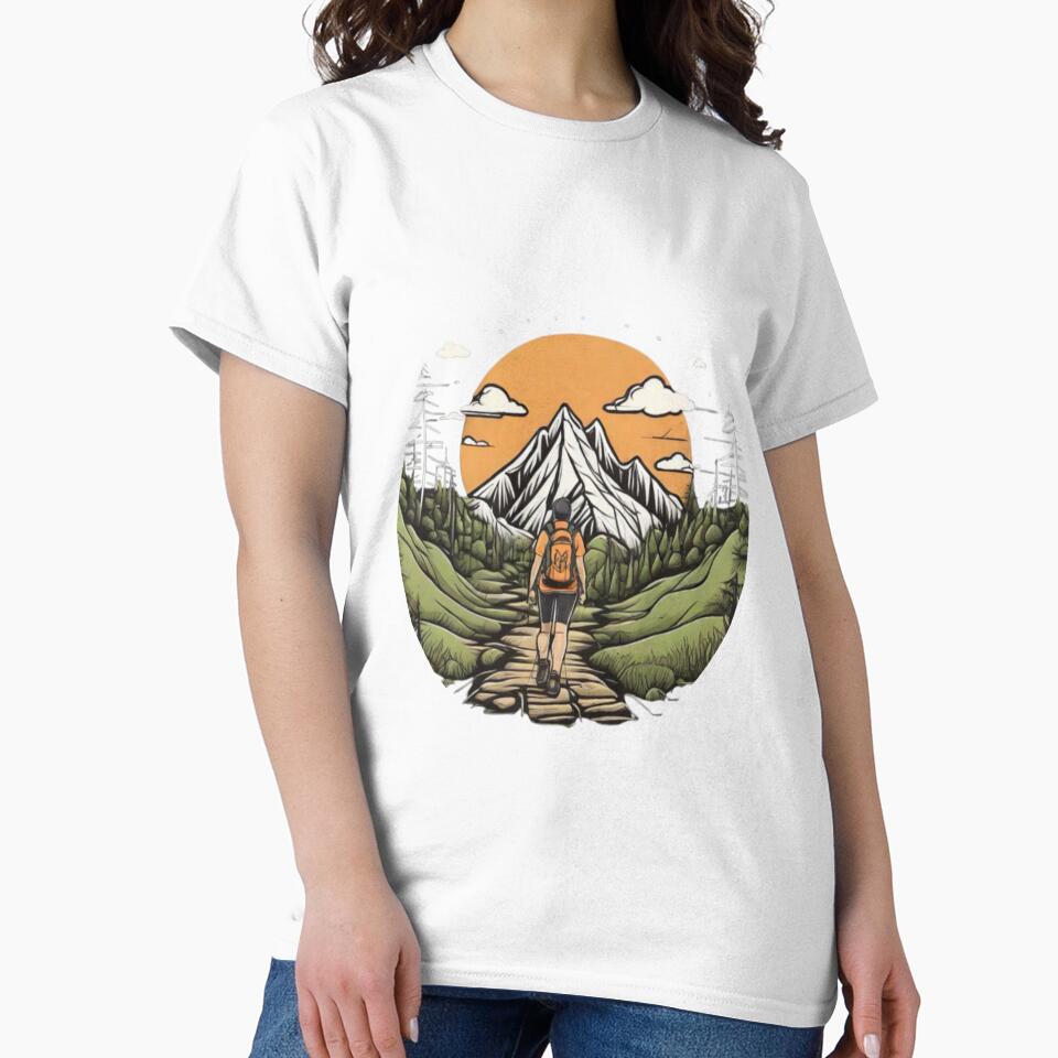 hiking in mountains by Ahmed Graphic