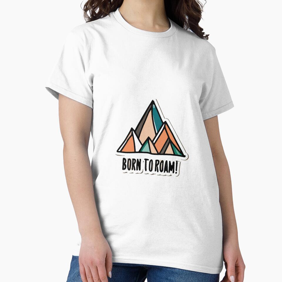 Born to Roam Mountain Peak Illustration by NiftyWrx