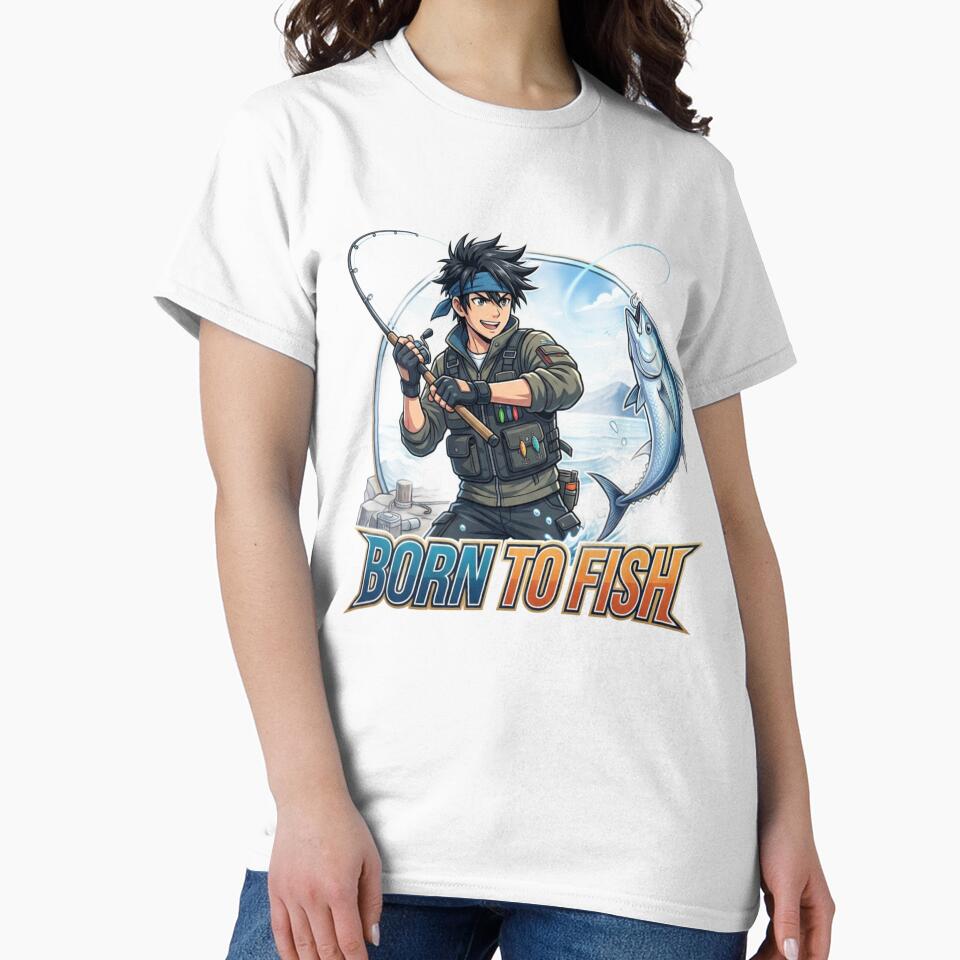BORN TO FISH - ANIME STYLE by TeeHahaStudio