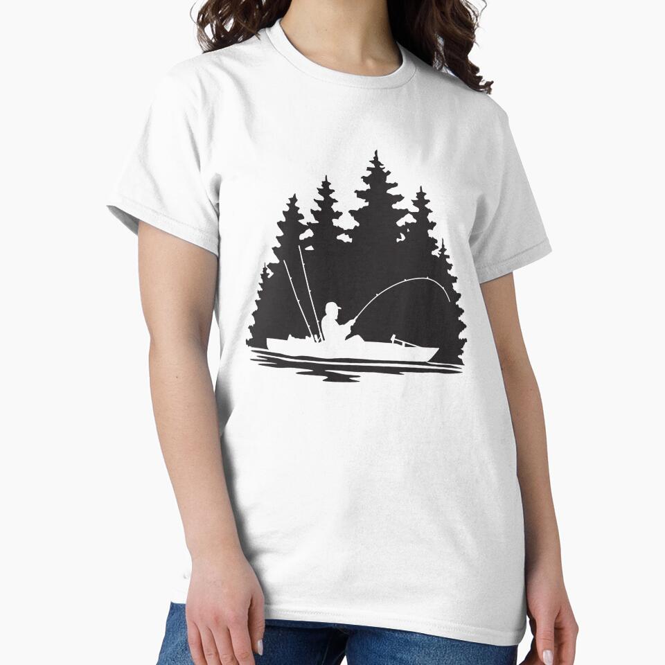 Kayak Fishing Rural Forest Silhouette Scene by Sam Morrison