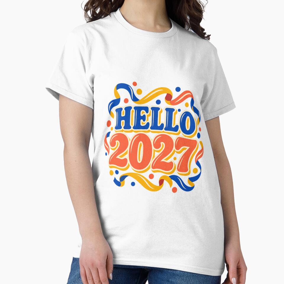 Hello 2027 Retro New Year Celebration Design by Mostafa Studio
